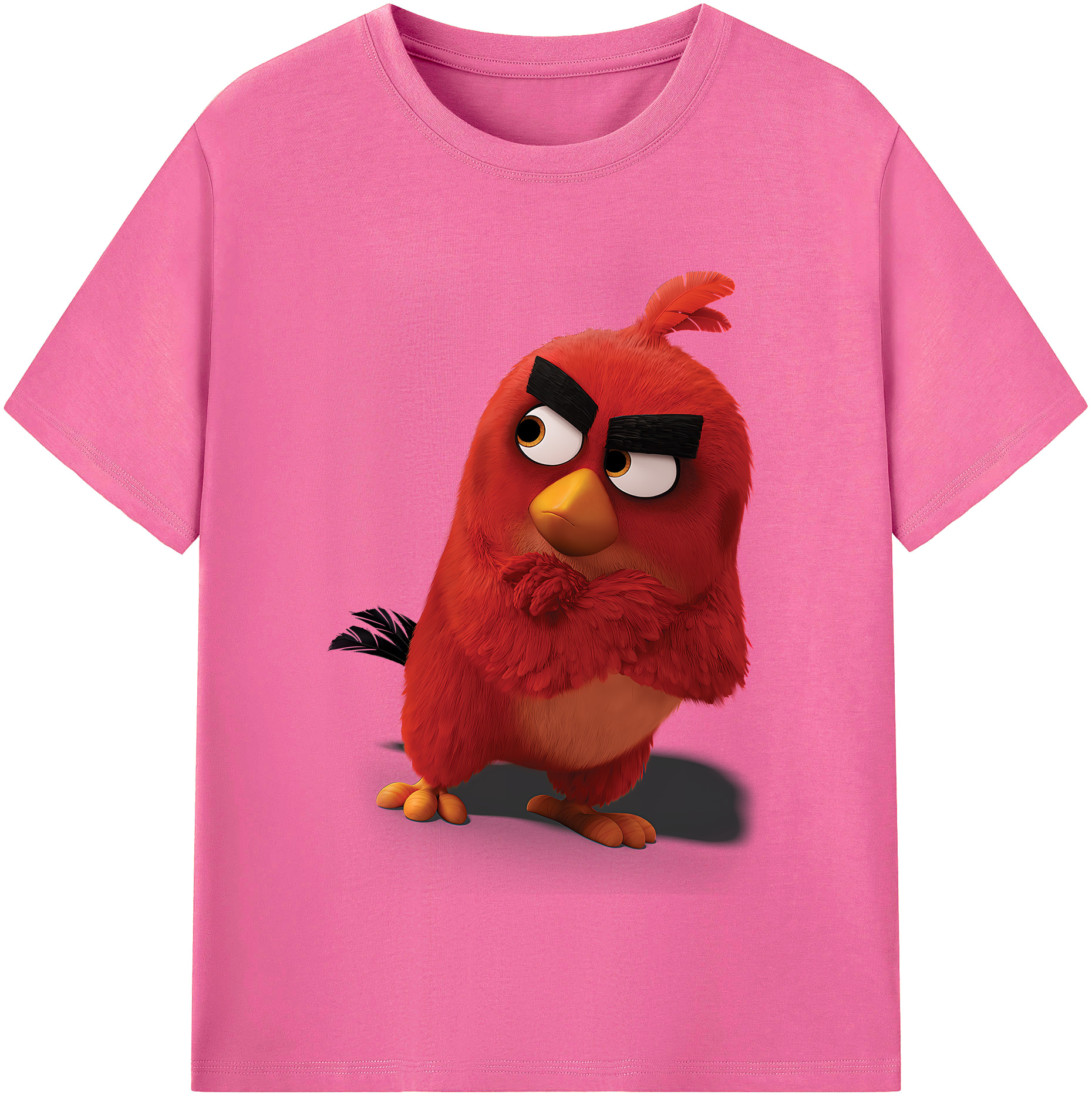（画像用） Angry Birds アングリーバード レディースカジュアルプリントTシャツ（綿100％）